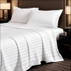 Four-piece bedding set for hotels and guesthouses, three-piece set for homestay rooms, white satin strip bed sheets and duvet covers for hospitals and homestays Application Scenario